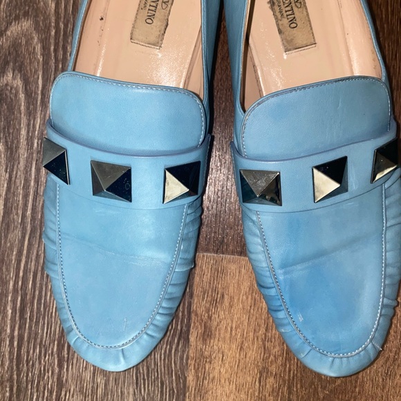 Valentino garavani skyblue babyblue blue stud studded loafers flats - Picture 4 of 6